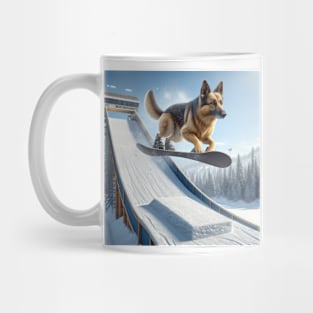 German Shepard Action Puppies Mug